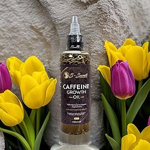 Caffeine Hair Growth Oil 2oz, Herbs, Biotin, Essential oils For All