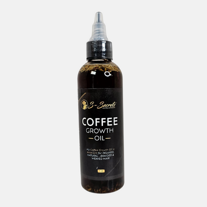Coffee Hair Growth Oil 4oz, Herbs, Biotin, Essential oils, Potent