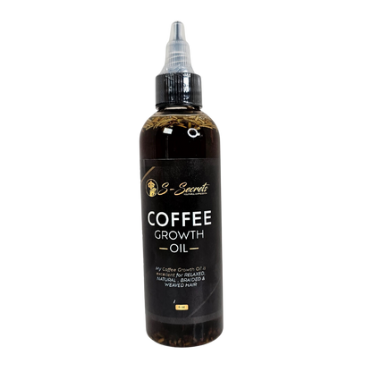 Coffee Hair Growth Oil 4oz, Herbs, Biotin, Essential oils, Potent