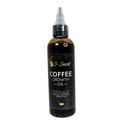 Coffee Hair Growth Oil 4oz, Herbs, Biotin, Essential oils, Potent