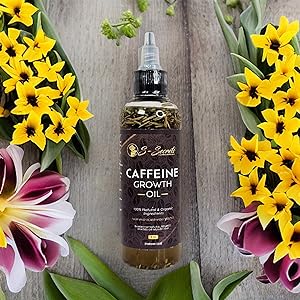 Caffeine Hair Growth Oil 2oz, Herbs, Biotin, Essential oils For All